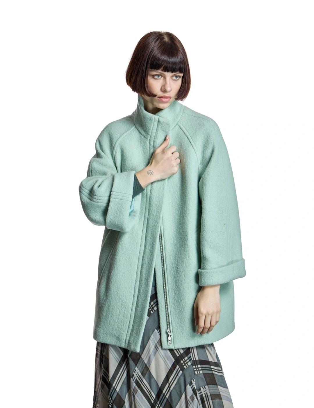 Alba Conde Chaquetón oversize Verde agua
