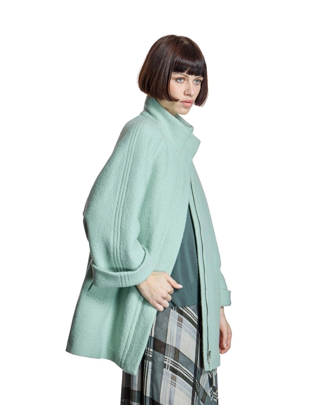 Alba Conde Chaquetón oversize Verde agua