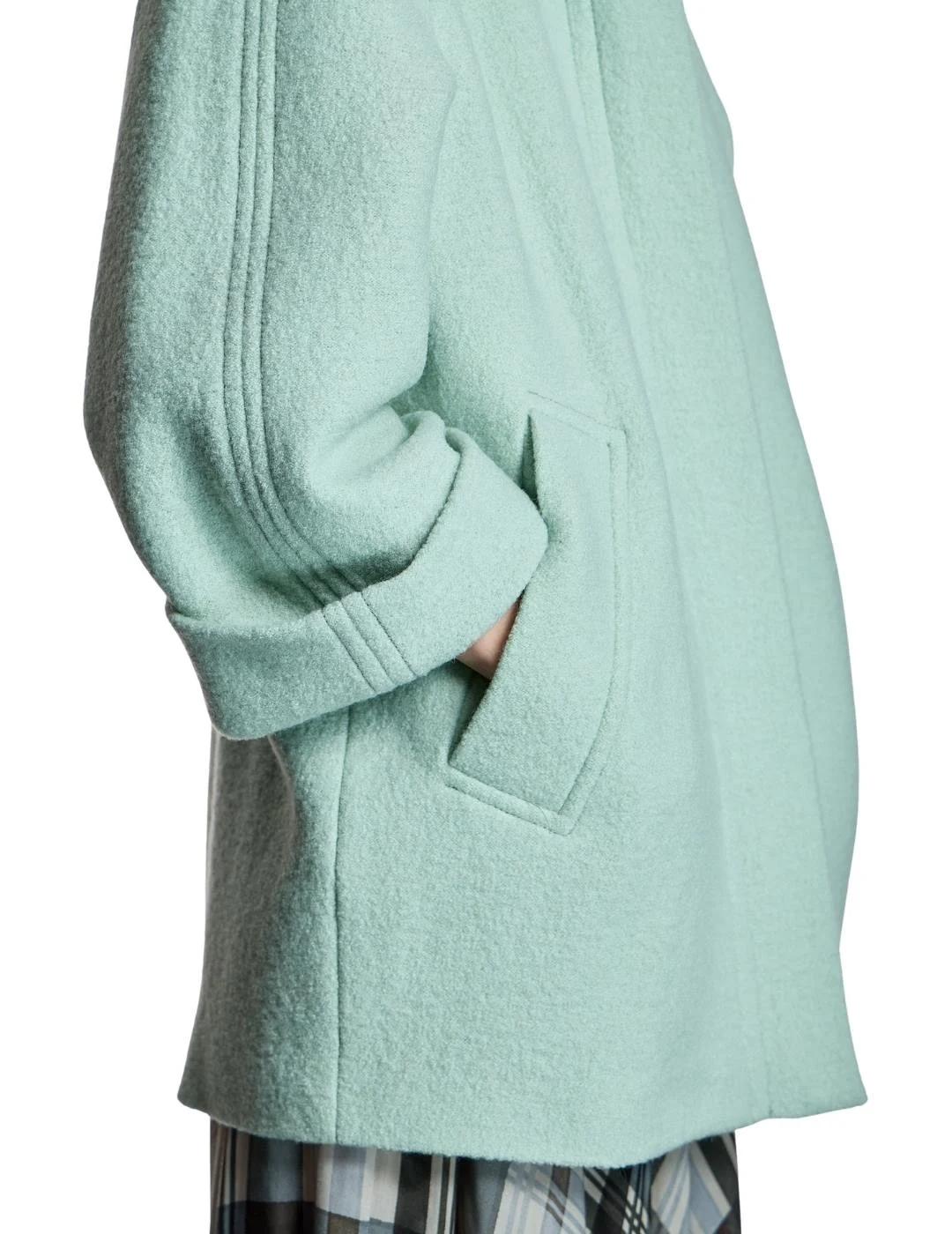 Alba Conde Chaquetón oversize Verde agua