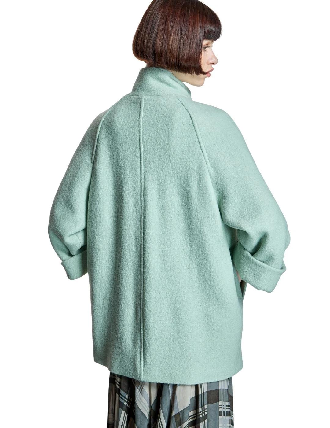 Alba Conde Chaquetón oversize Verde agua