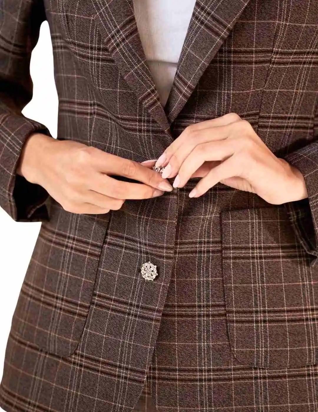 Kleymac Americana Cálida Cuadros Marrón Chocolate