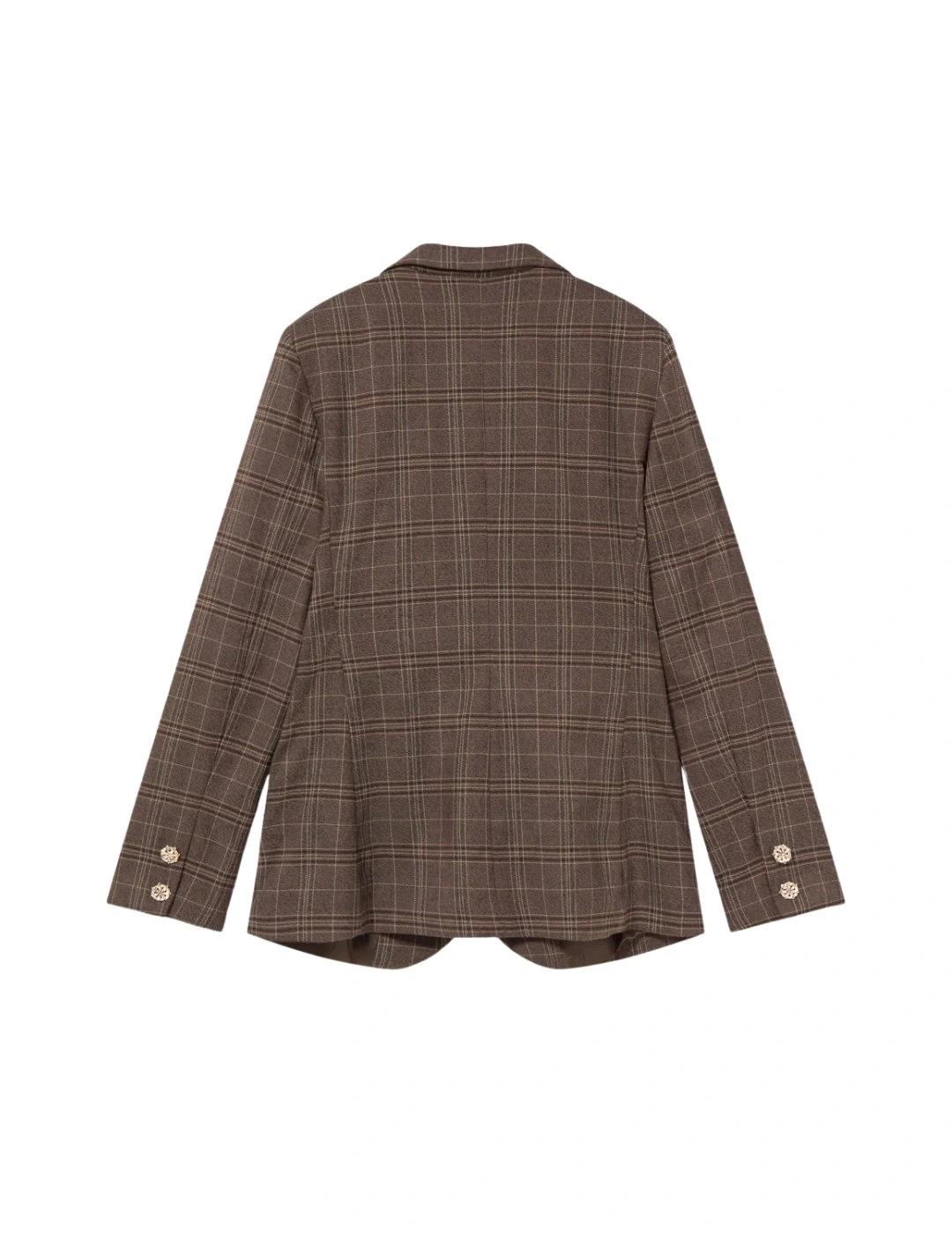 Kleymac Americana Cálida Cuadros Marrón Chocolate