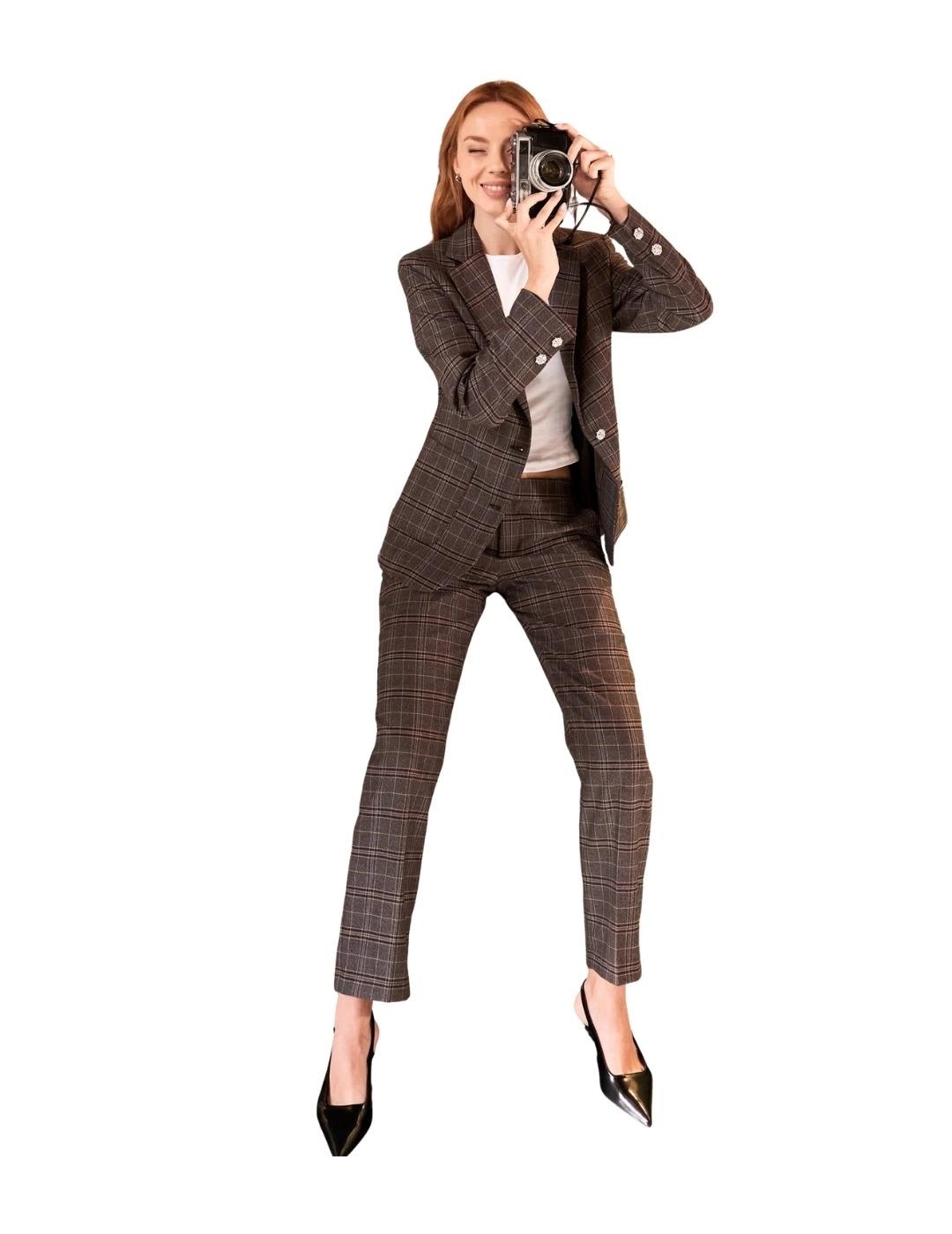 Kleymac Americana Cálida Cuadros Marrón Chocolate