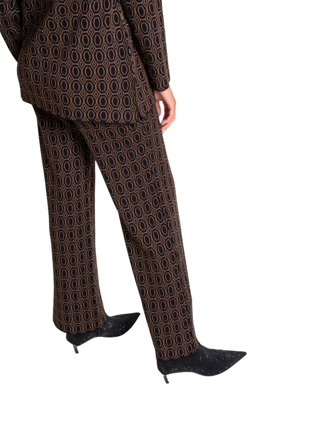 Pisonero Pantalón Rivoli Negro y camel