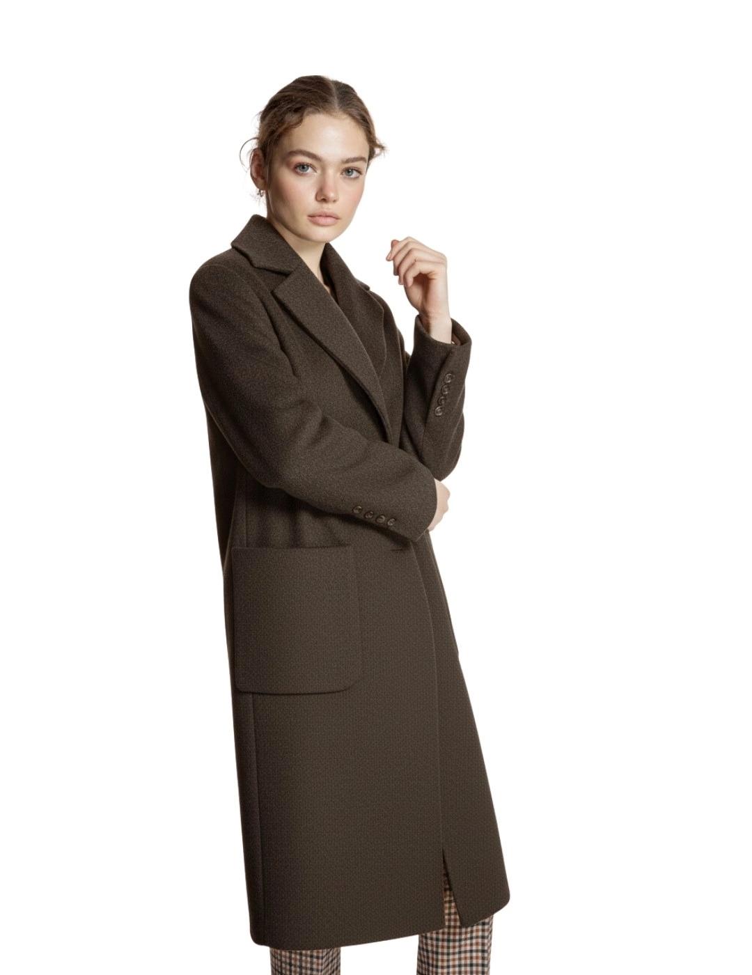 Alba Conde Abrigo Marrón midi