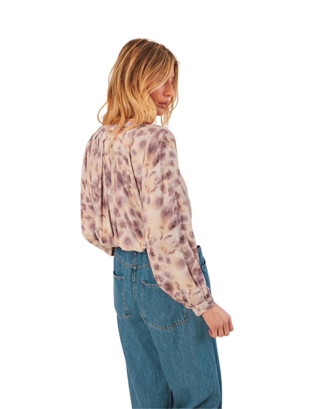 Indi & Cold Camisa Print Acuarela Malva