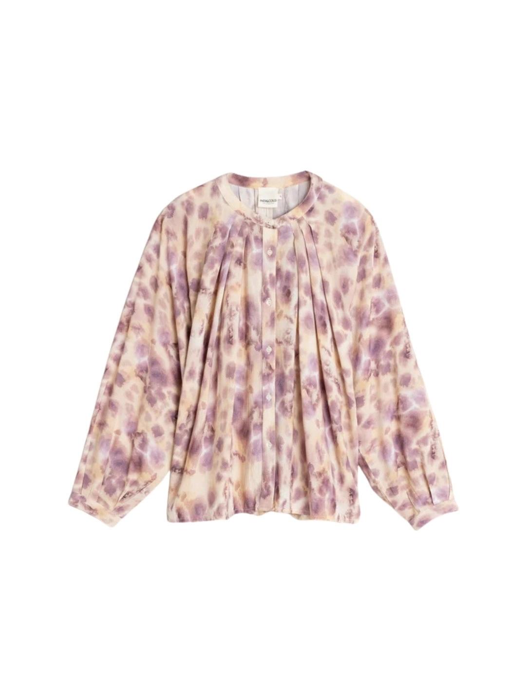 Indi & Cold Camisa Print Acuarela Malva