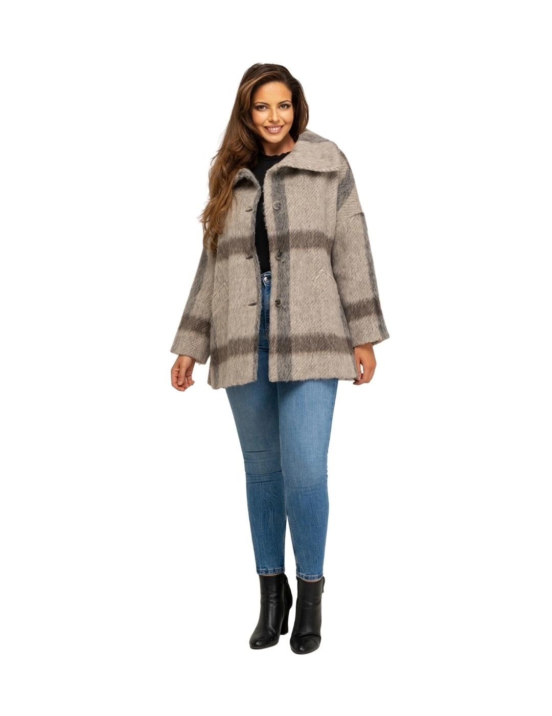 Fashion Chaquetón Daconte Marfil y topo