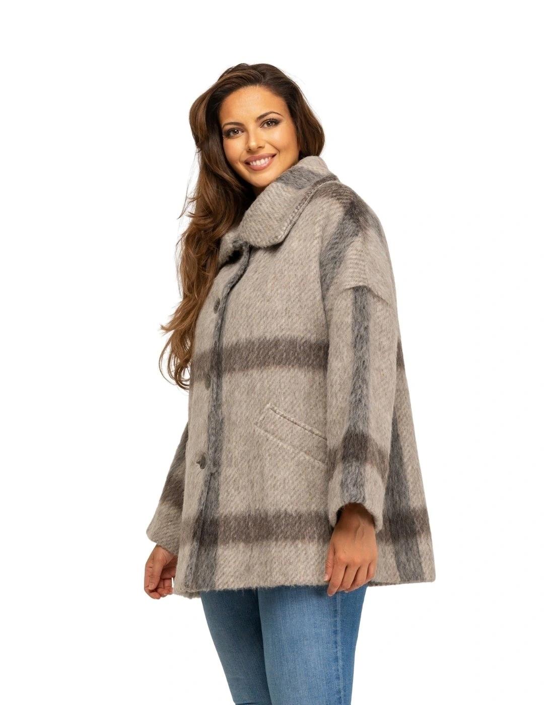 Fashion Chaquetón Daconte Marfil y topo