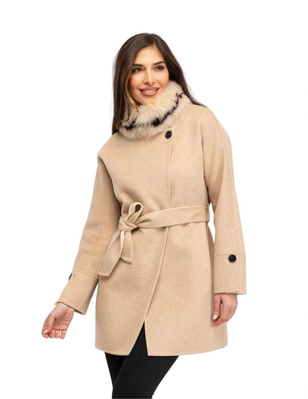 Fashion Abrigo Double Face Flan P Camel