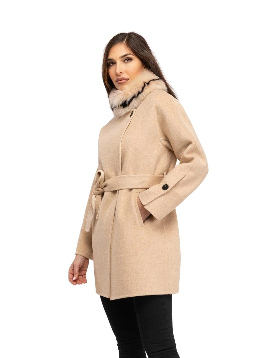 Fashion Abrigo Double Face Flan P Camel