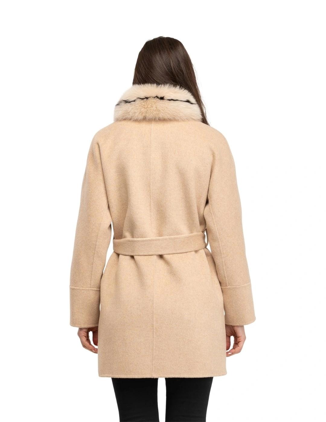 Fashion Abrigo Double Face Flan P Camel