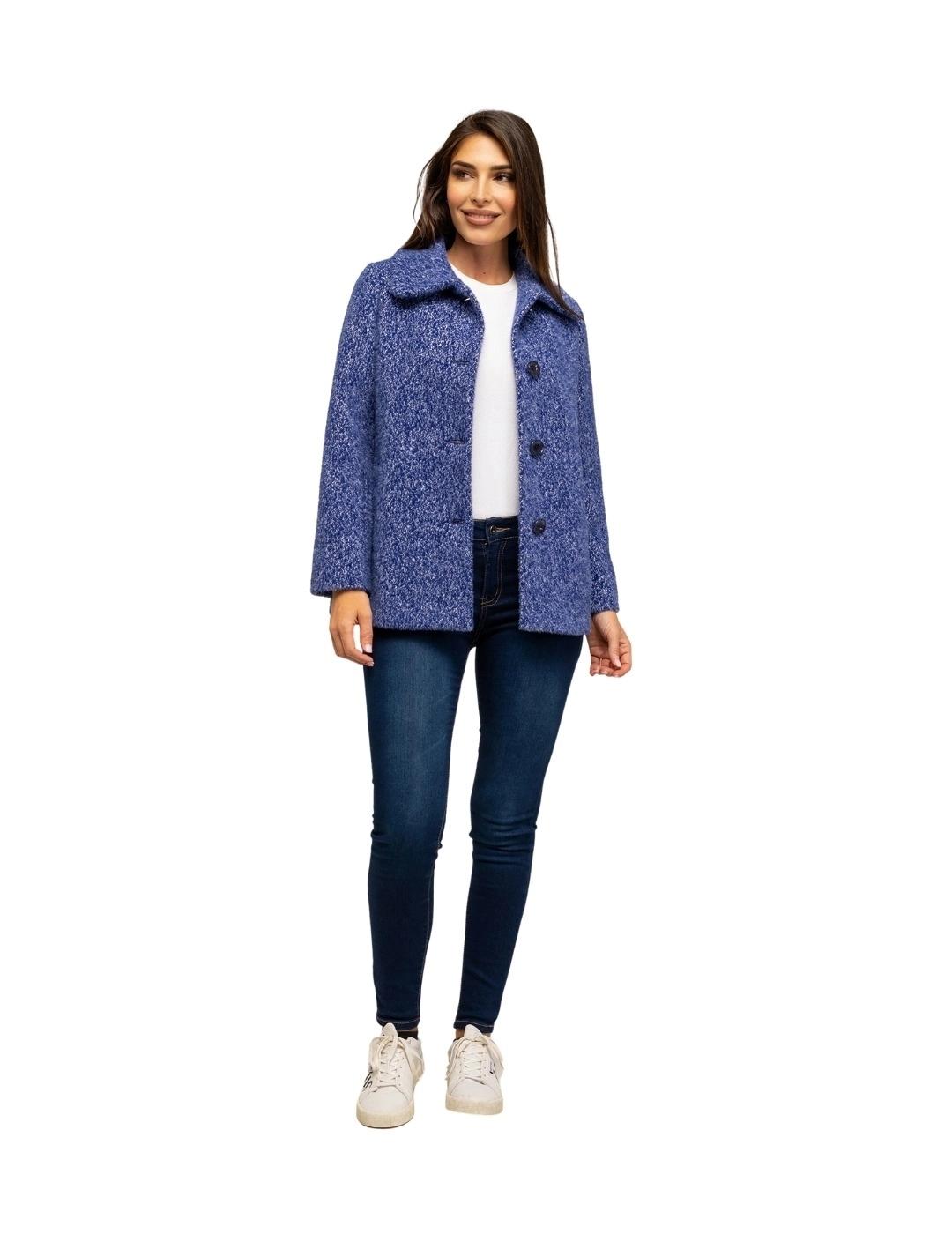 Fashion Chaquetón Pelo Zapador Azul