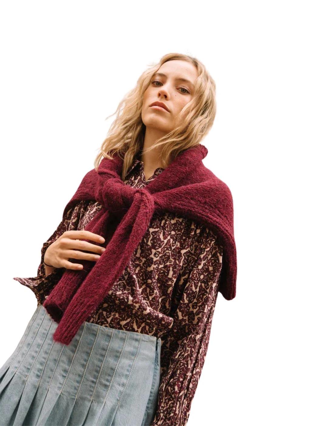 Indi & Cold Camisa con motivos botánicos Cereza