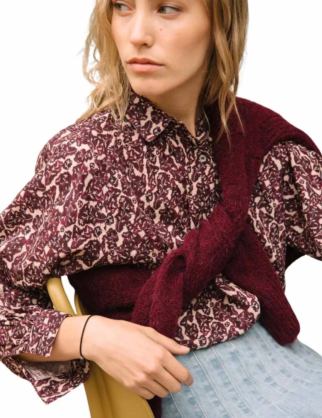 Indi & Cold Camisa con motivos botánicos Cereza