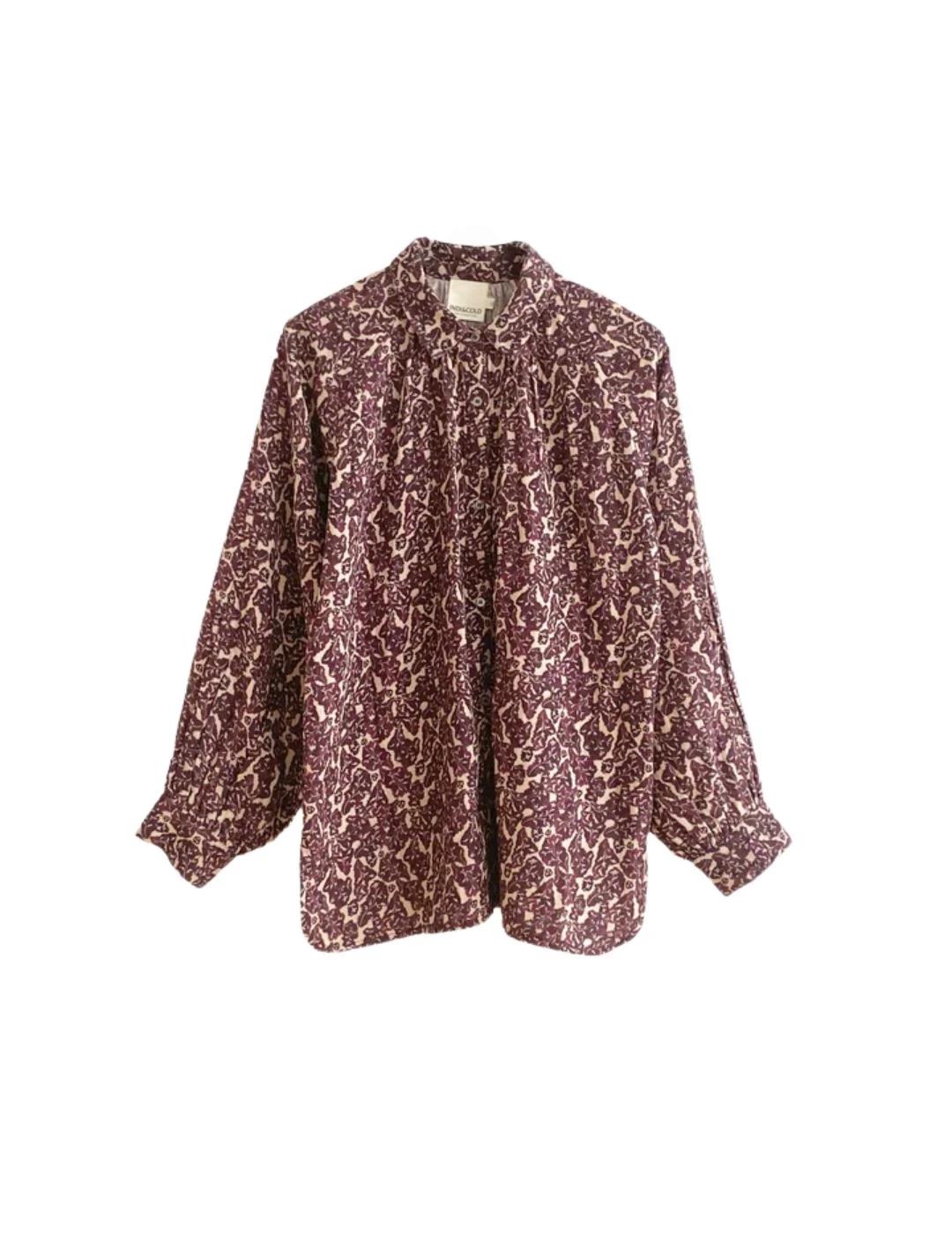 Indi & Cold Camisa con motivos botánicos Cereza