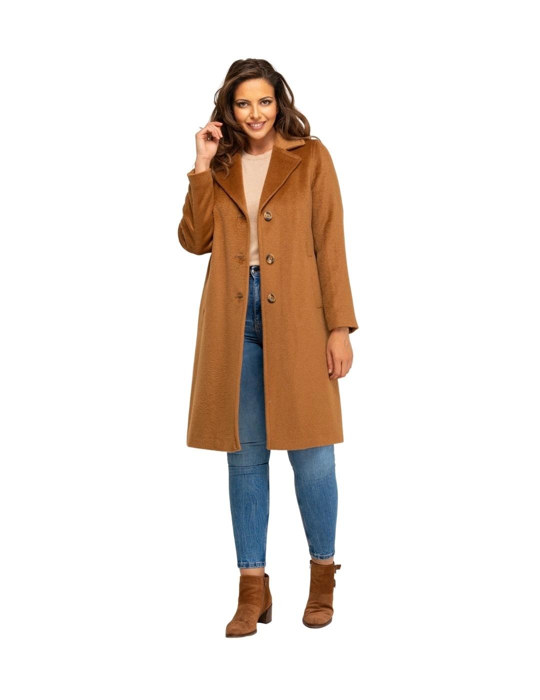 Fashion Abrigo Bizcocho Camel