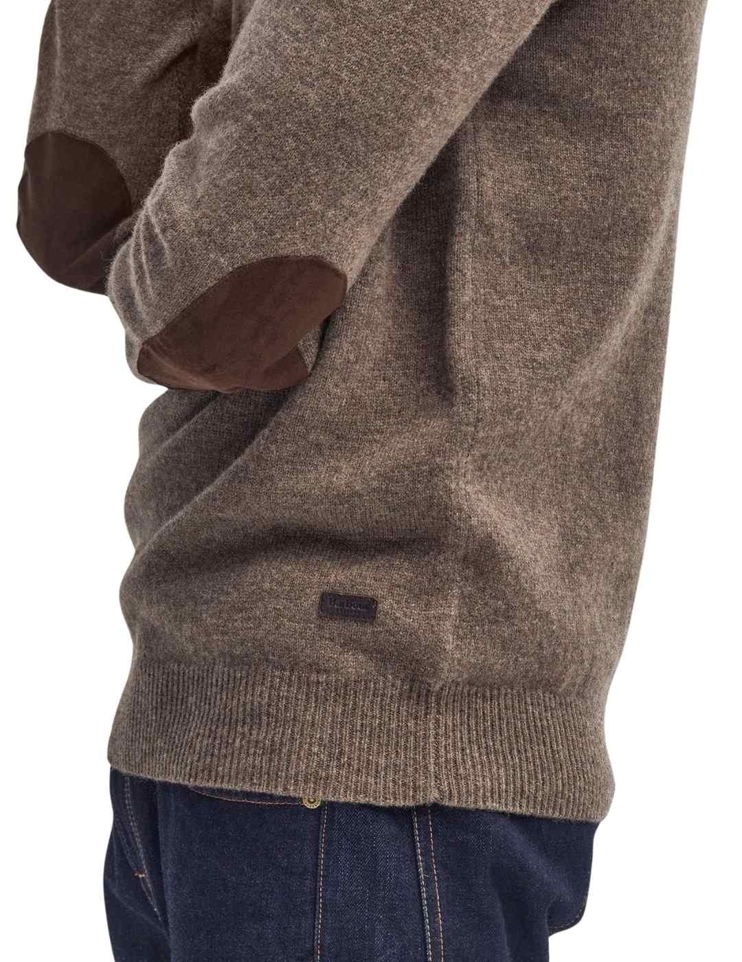 Barbour Jersey Marrón cuello botones