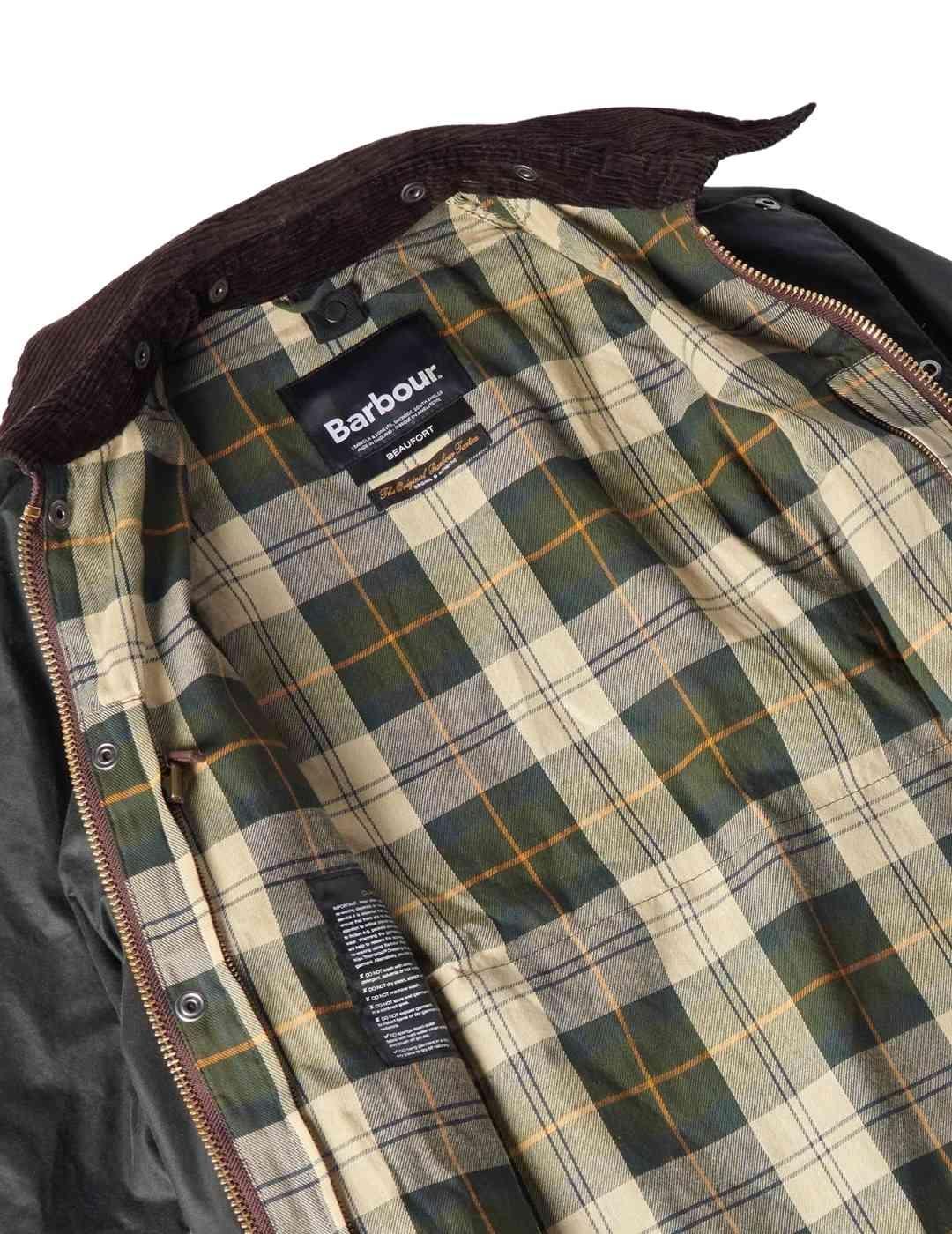 Barbour Chaqueta Beaufort Wax Verde oscuro