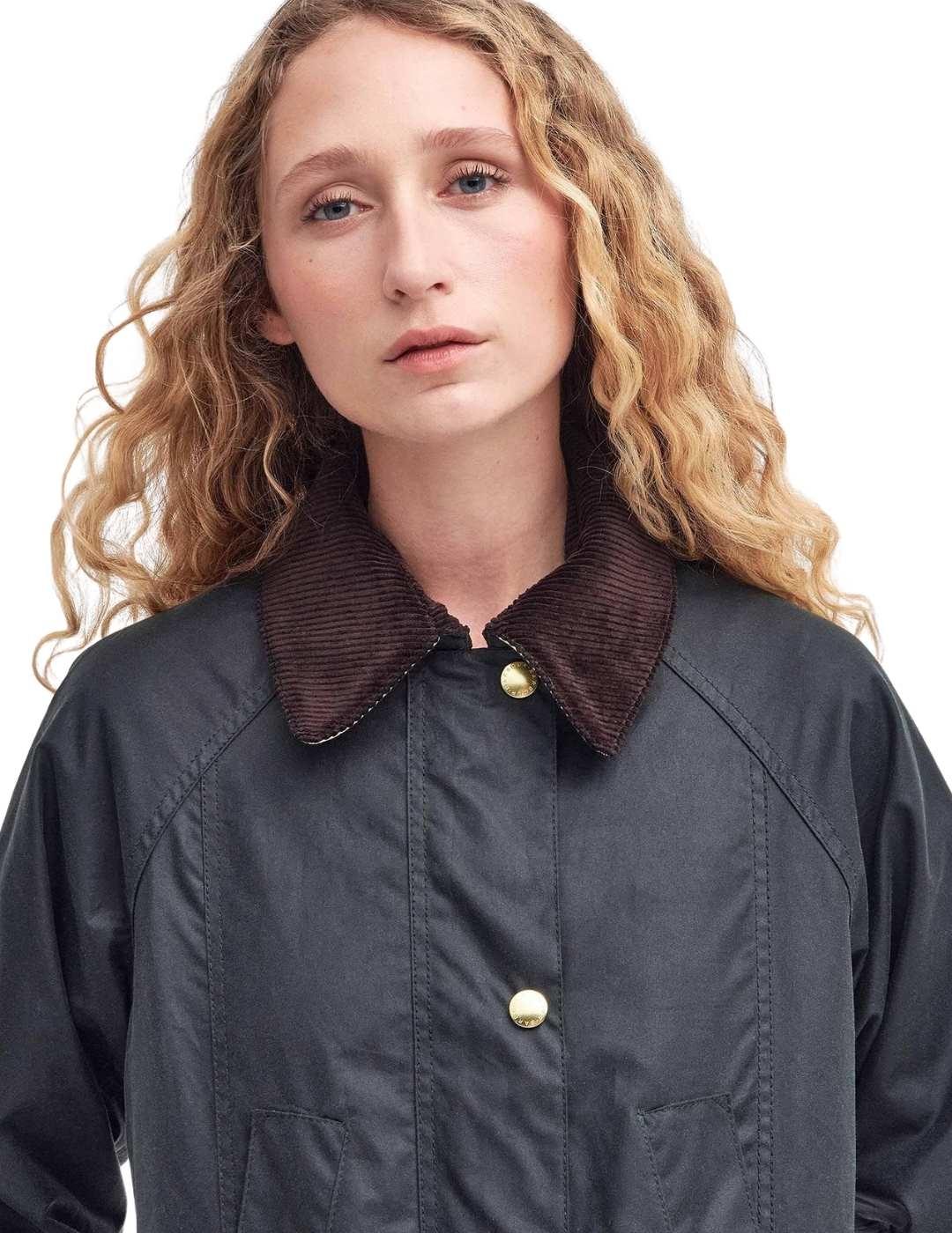 Barbour Chaqueta Modern Beadnell Wax Verde oscuro