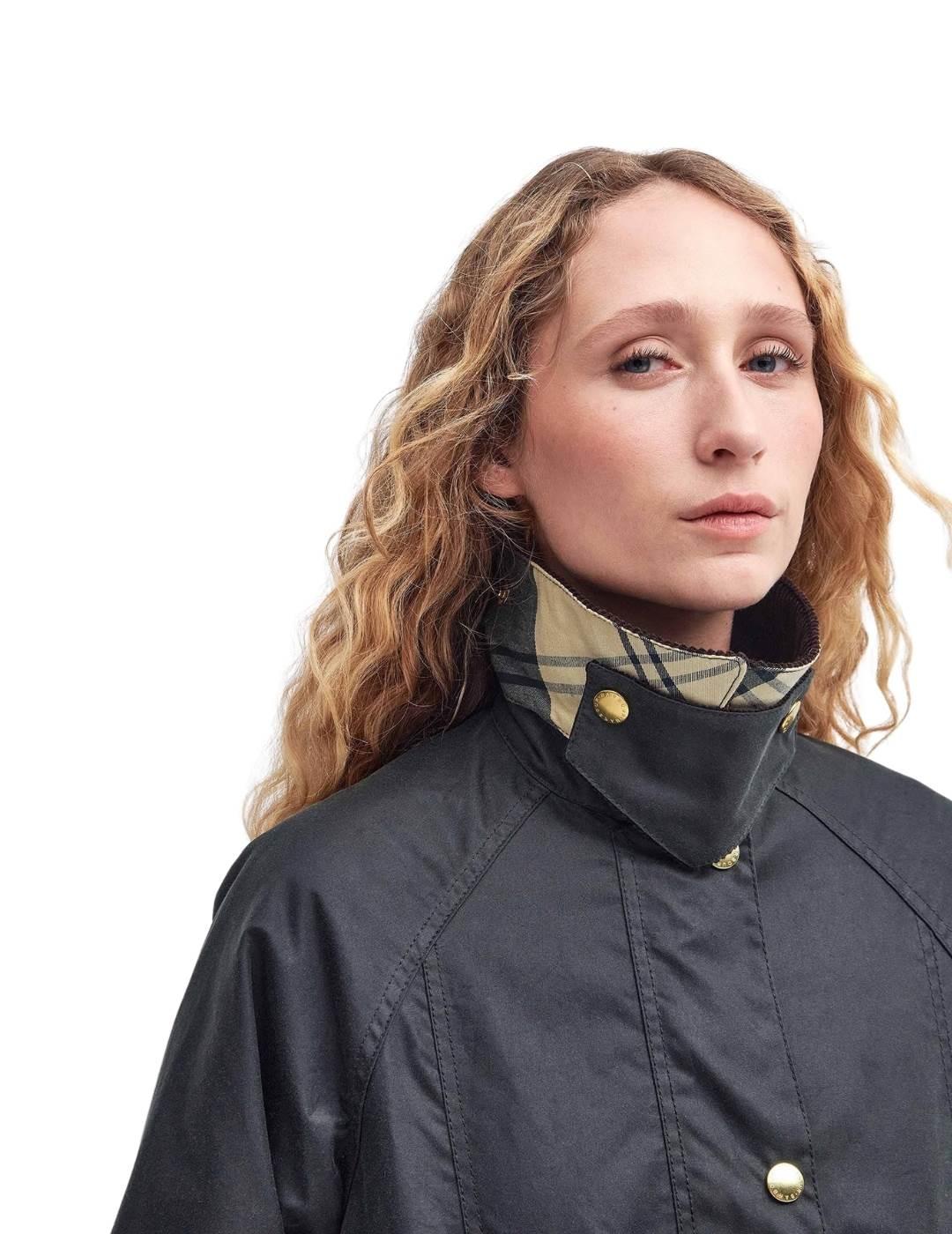 Barbour Chaqueta Modern Beadnell Wax Verde oscuro