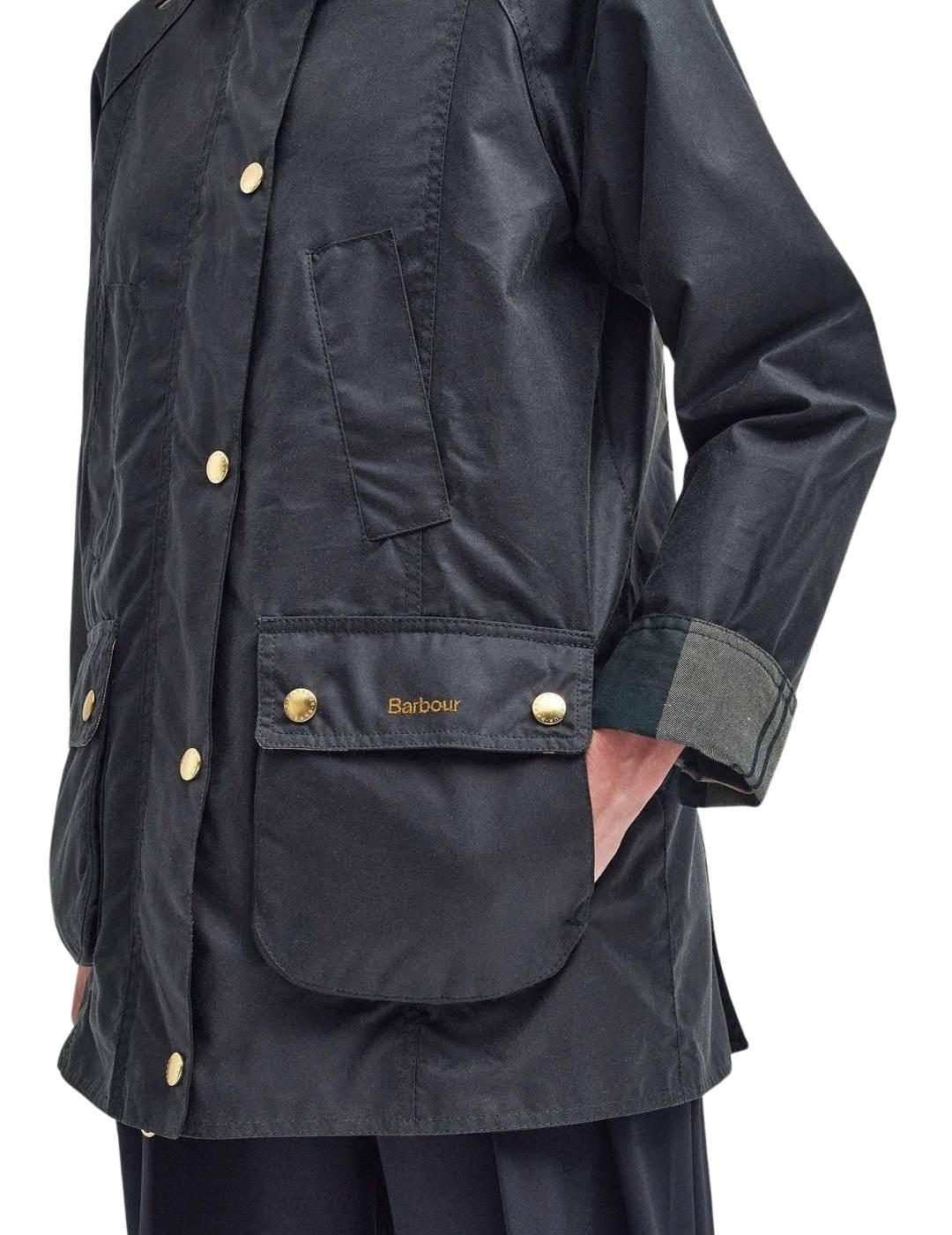 Barbour Chaqueta Modern Beadnell Wax Verde oscuro