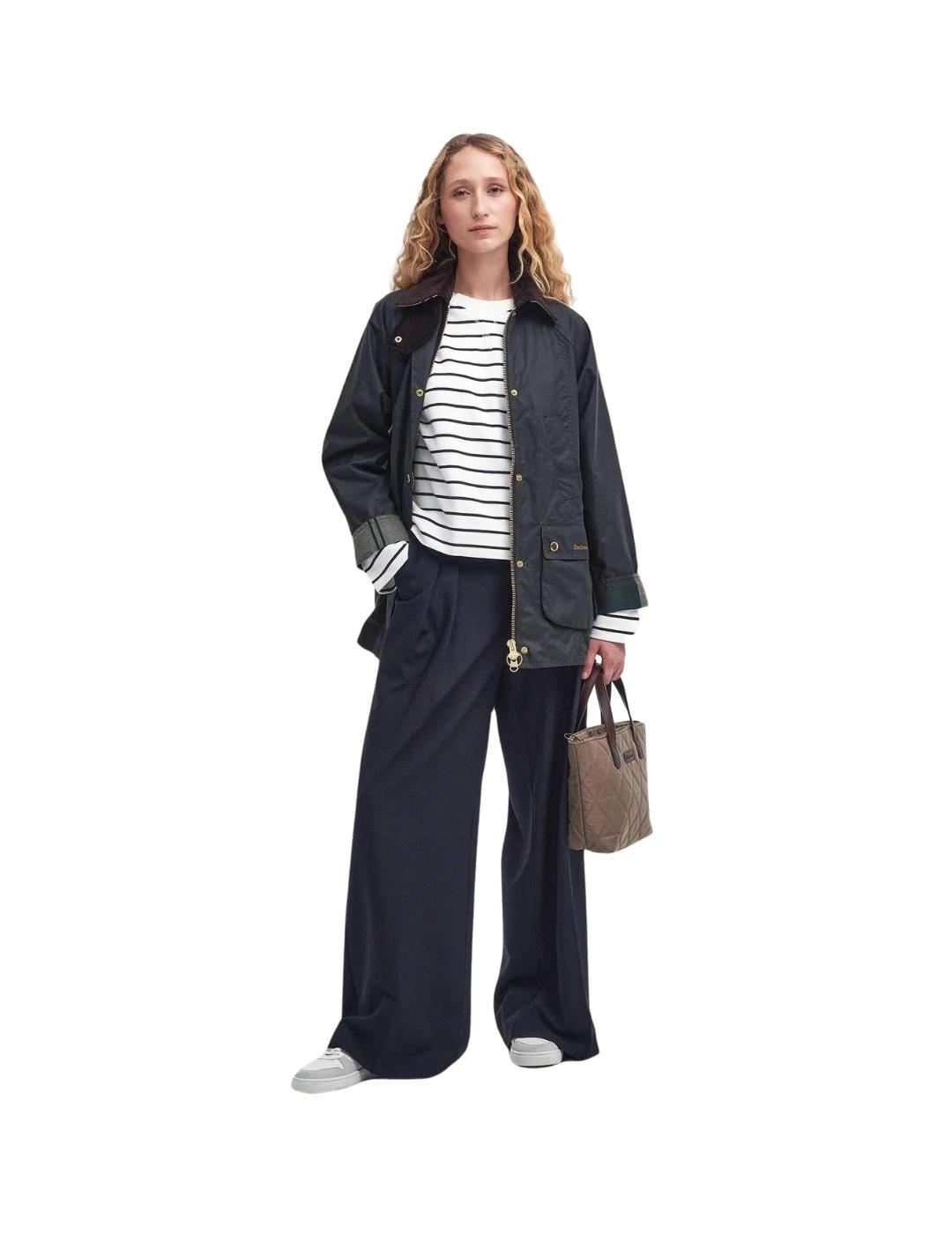 Barbour Chaqueta Modern Beadnell Wax Verde oscuro