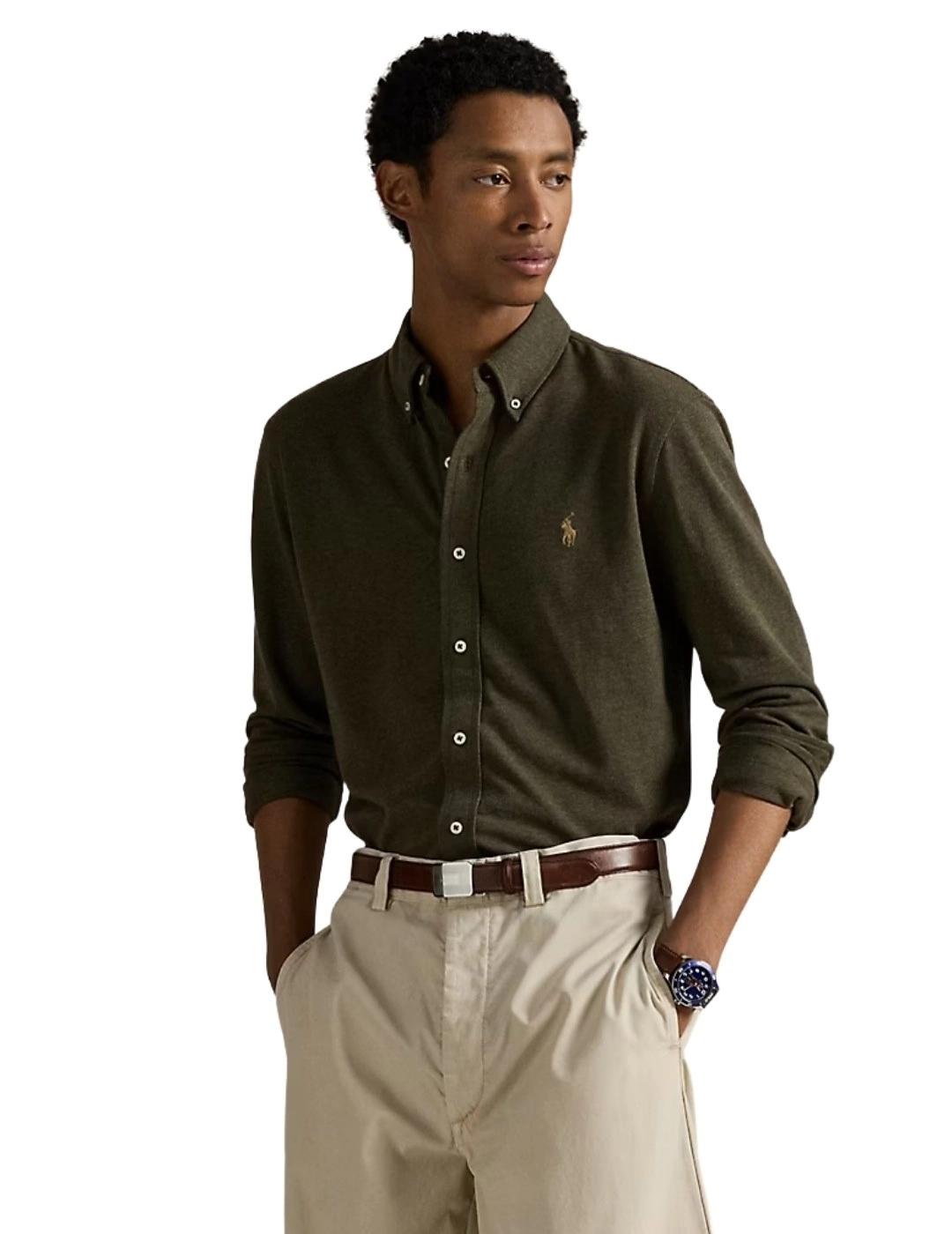 Ralph Lauren Camisa de piqué ultraligera Verde