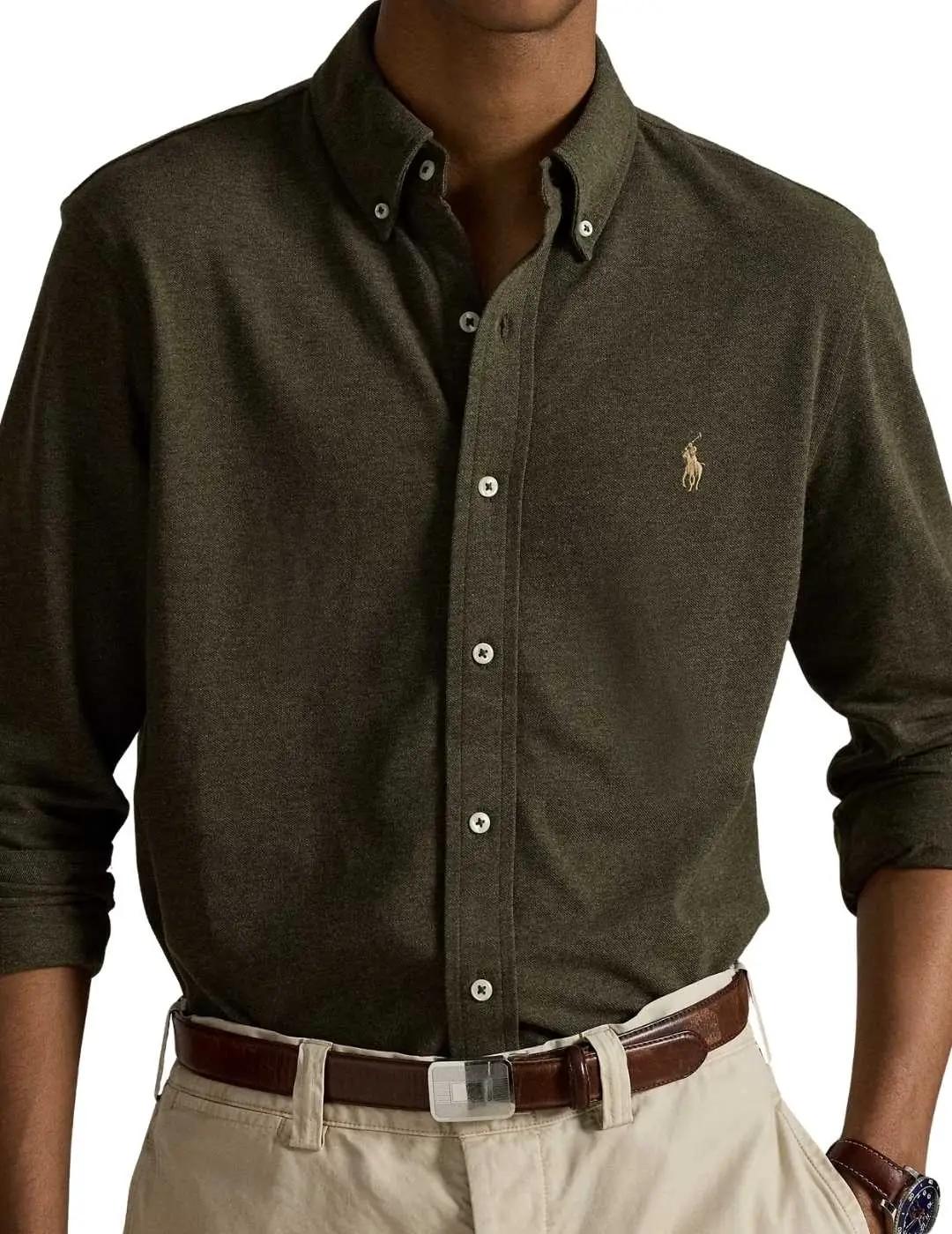 Ralph Lauren Camisa de piqué ultraligera Verde