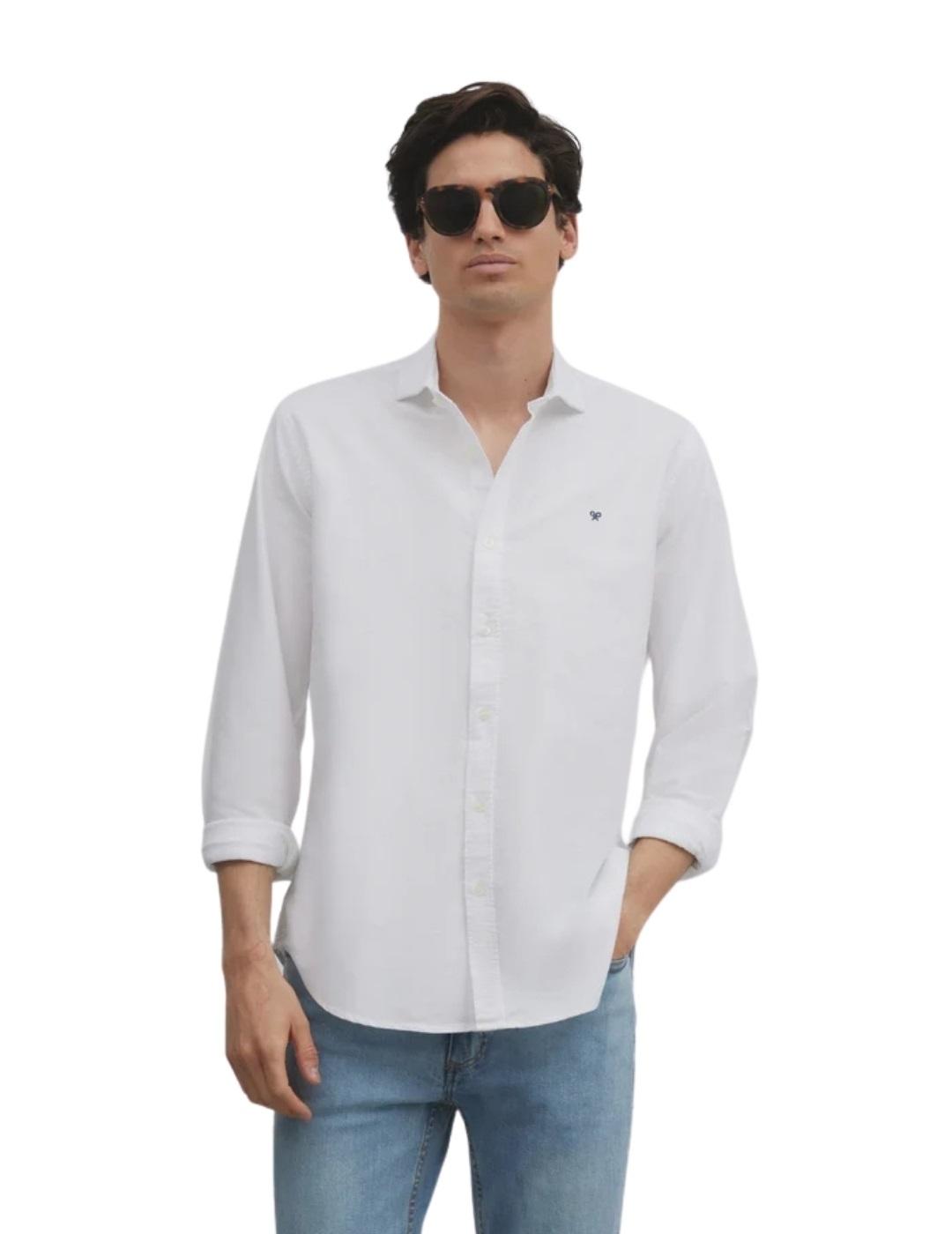 Silbon Camisa Sport Oxford Cutaway Blanca