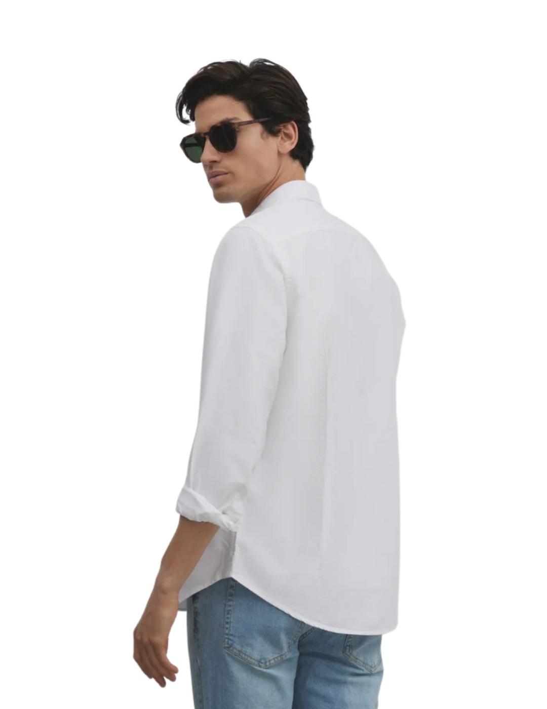 Silbon Camisa Sport Oxford Cutaway Blanca