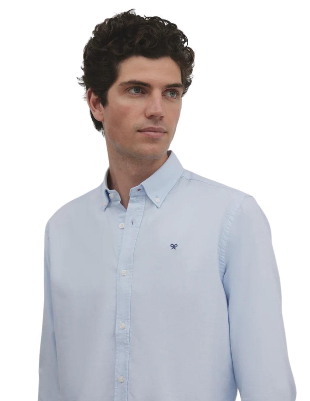 Silbon Camisa Sport Oxford Celeste