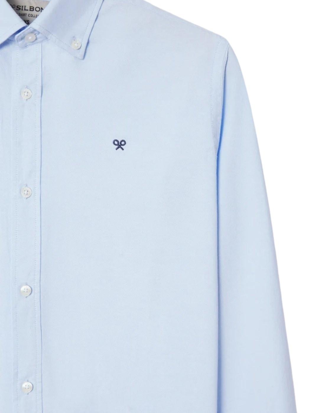 Silbon Camisa Sport Oxford Celeste