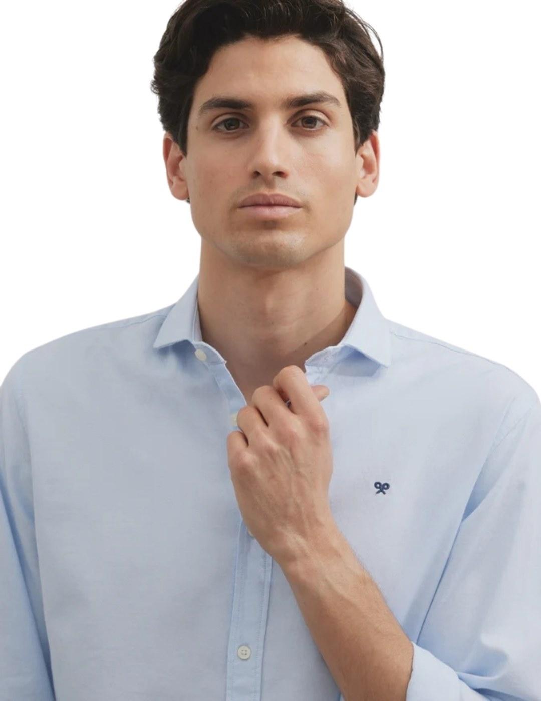 Silbon Camisa Sport Oxford Cutaway Celeste