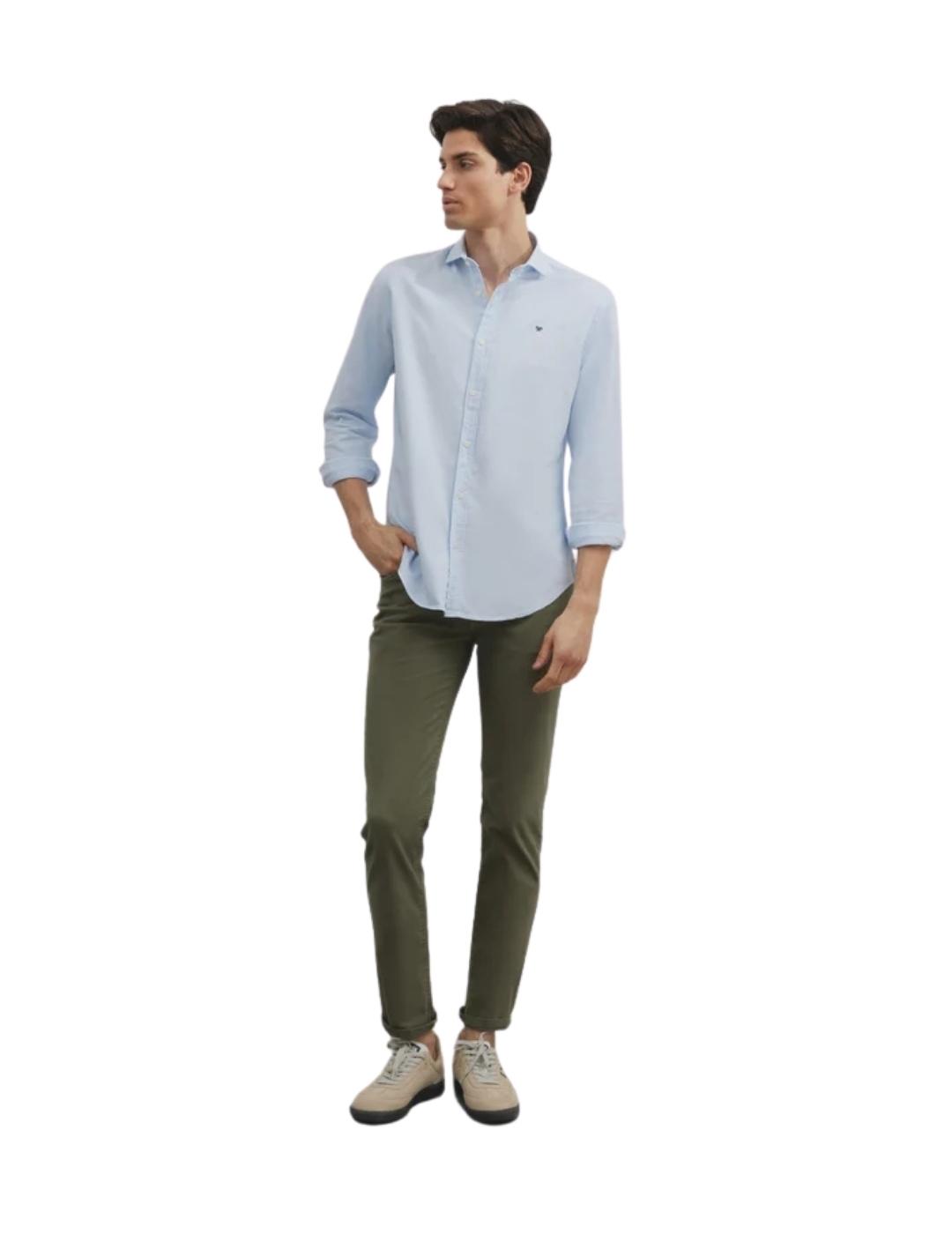 Silbon Camisa Sport Oxford Cutaway Celeste