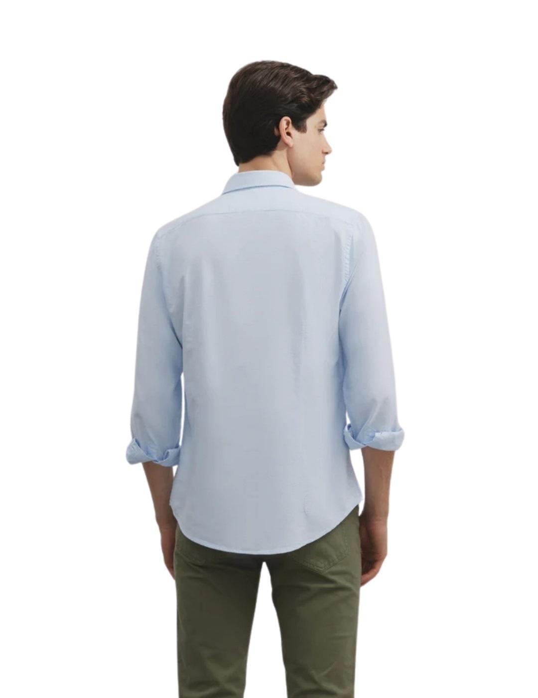 Silbon Camisa Sport Oxford Cutaway Celeste
