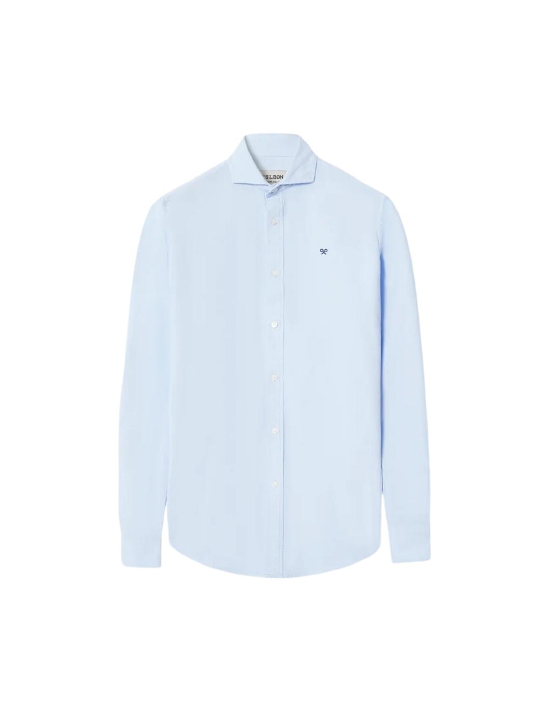 Silbon Camisa Sport Oxford Cutaway Celeste