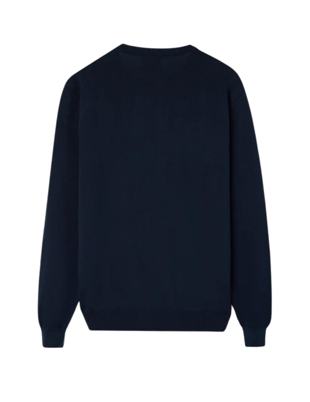 Silbon Jersey Cuello Caja Raquetas Azul Marino