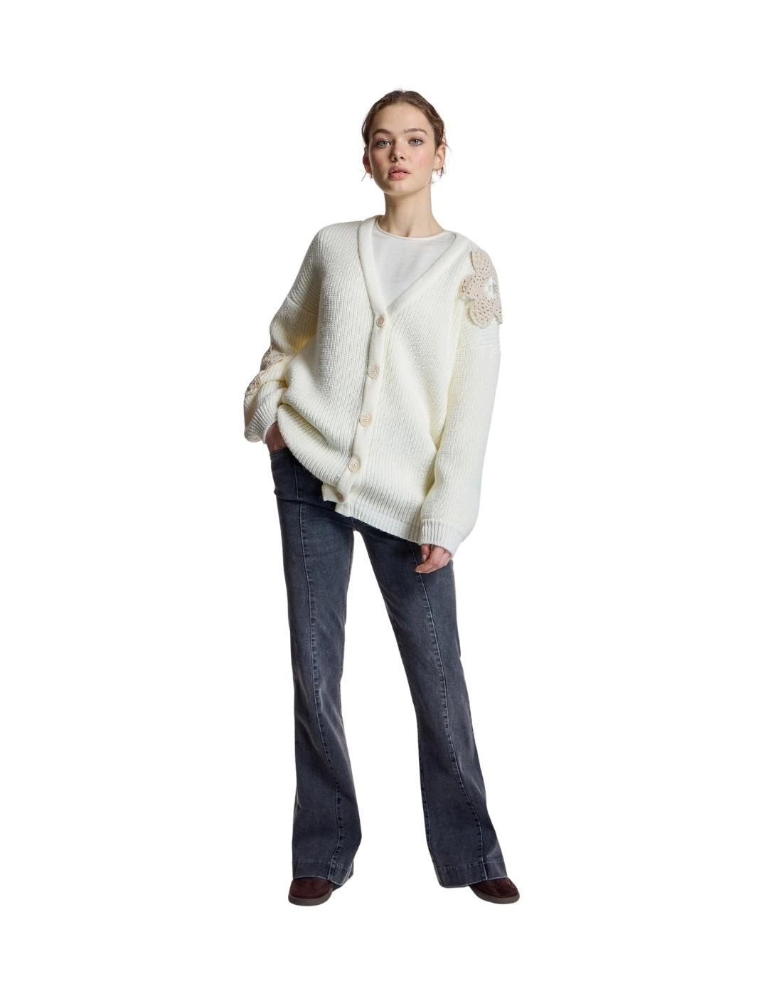 Alba Conde Pantalón Gris acampanado