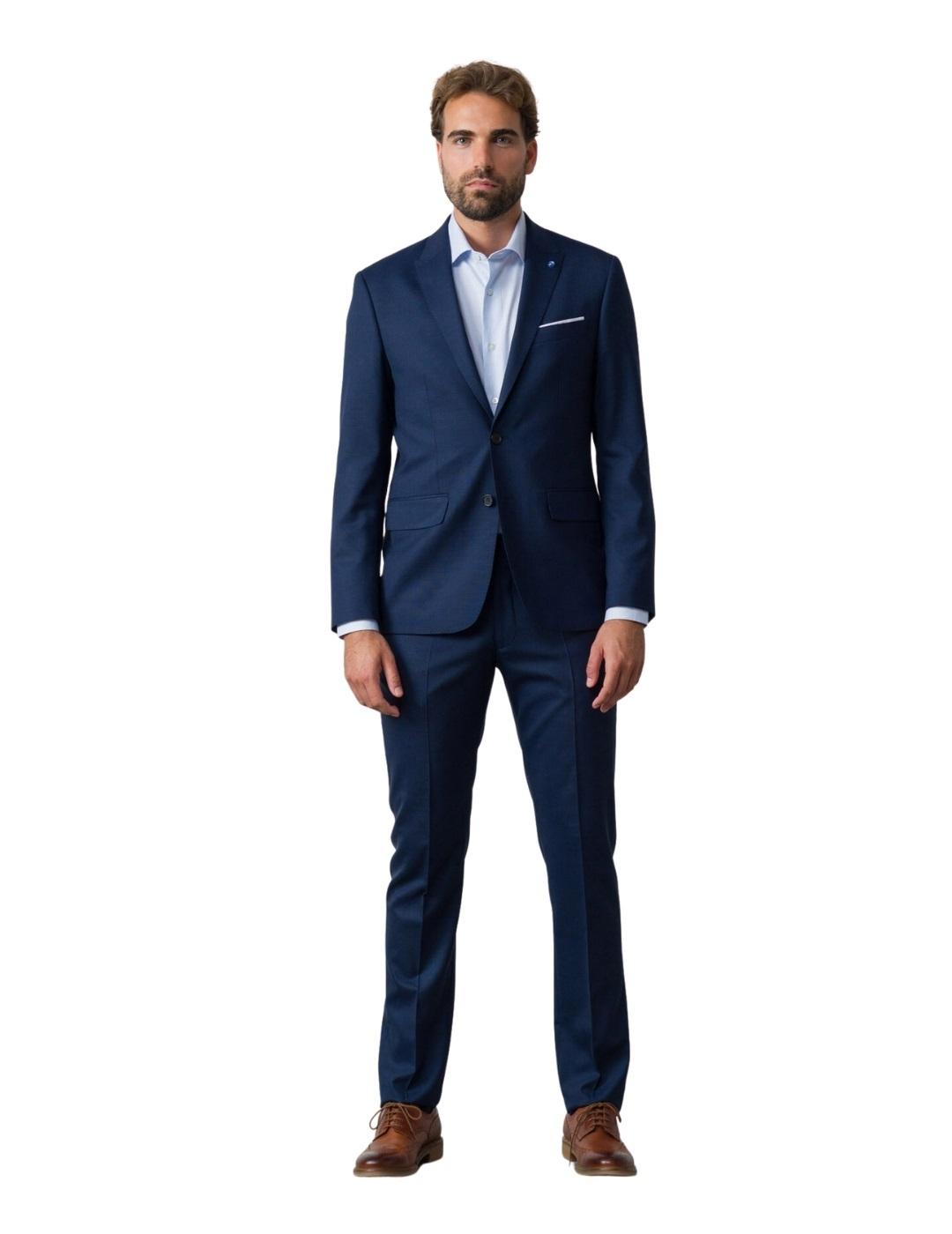 Etiem Traje Slim Fit Marino para hombre