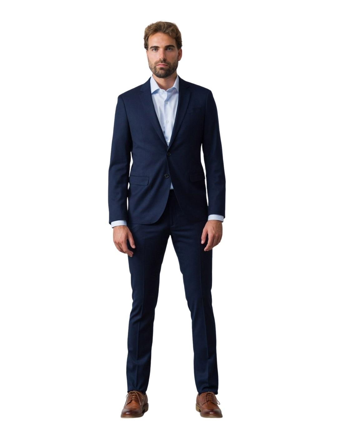Etiem Traje Extra Slim Marino para hombre
