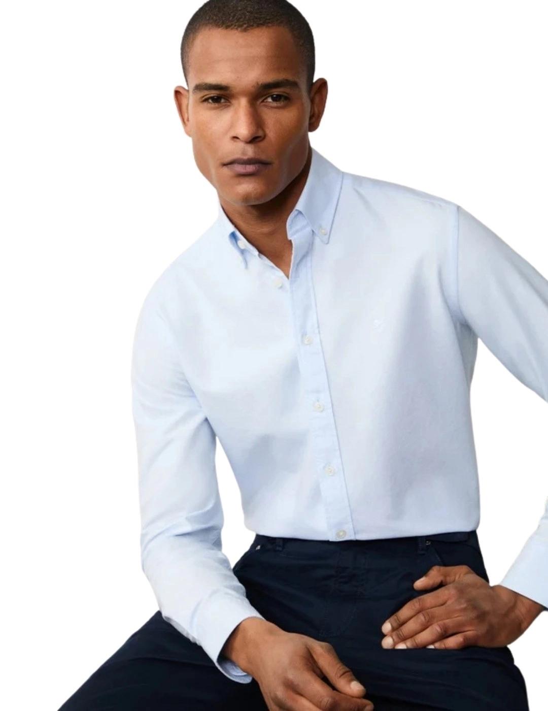 Hackett Camisa Oxford Lavada Azul cielo