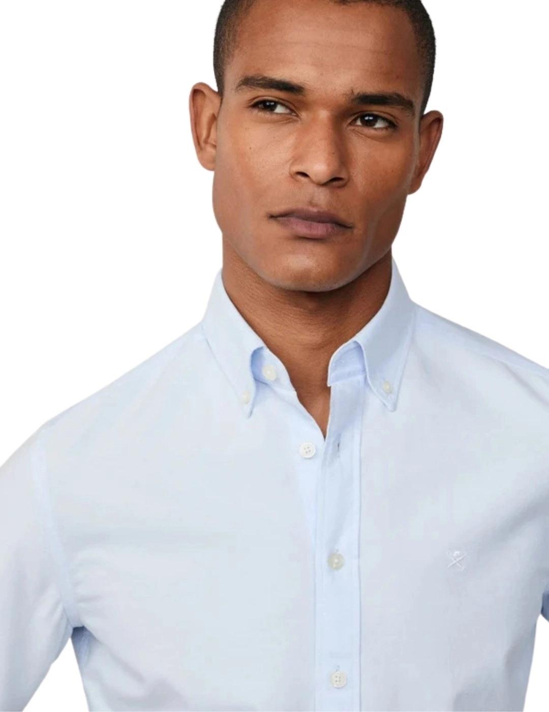 Hackett Camisa Oxford Lavada Azul cielo