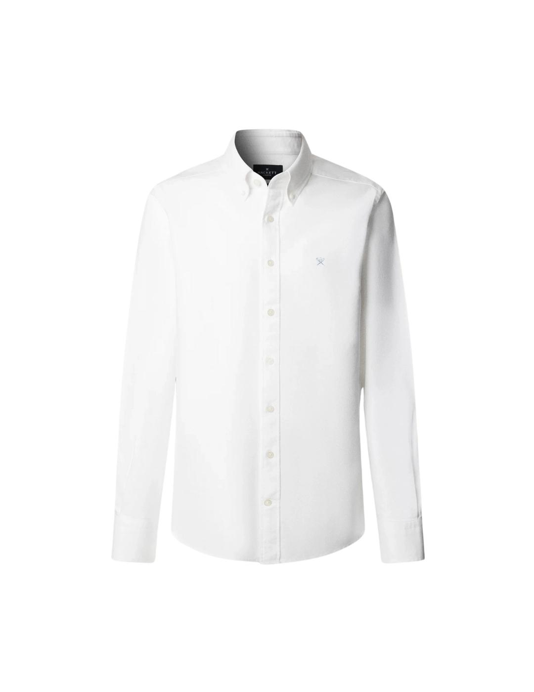 Hackett Camisa Oxford Lavada Blanca