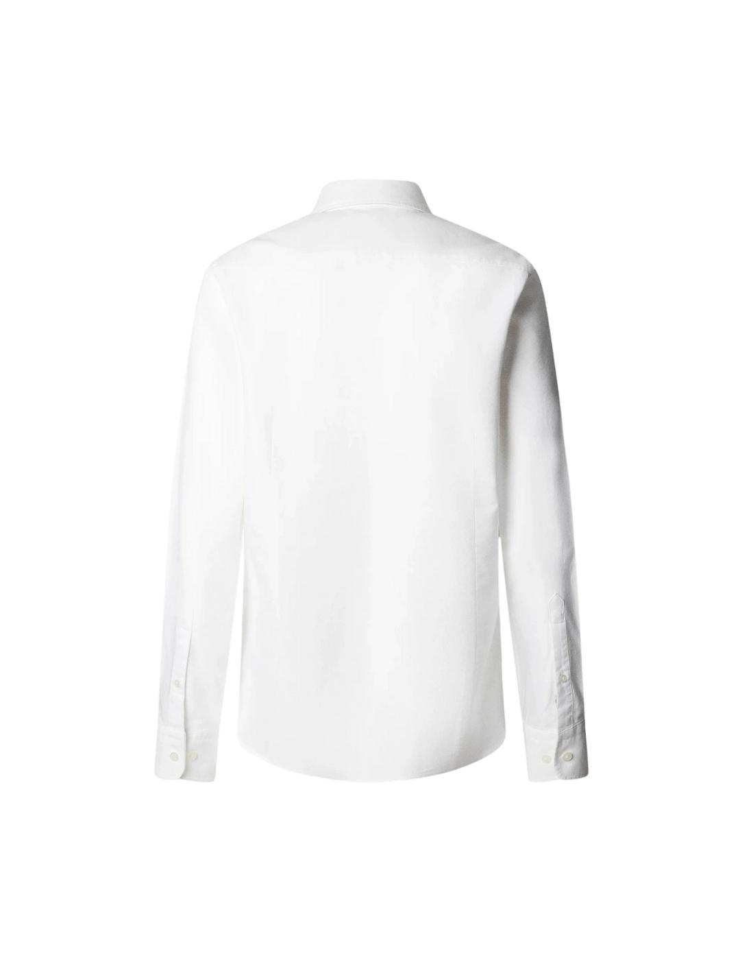 Hackett Camisa Oxford Lavada Blanca