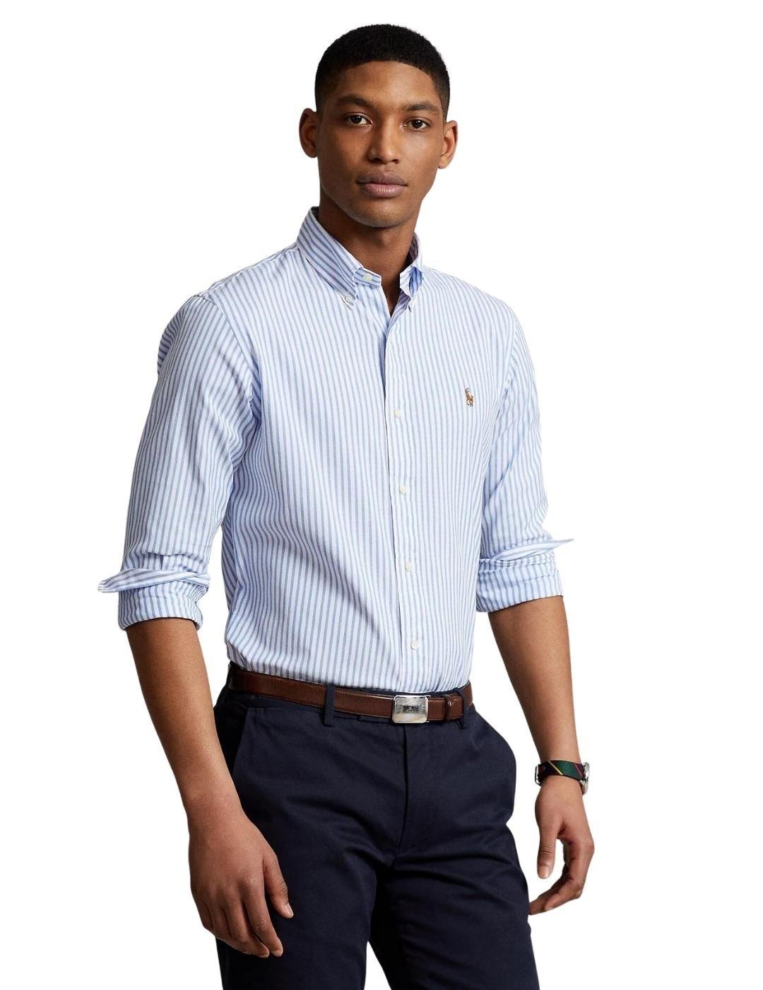 Ralph Lauren Camisa rayas azul y blanco