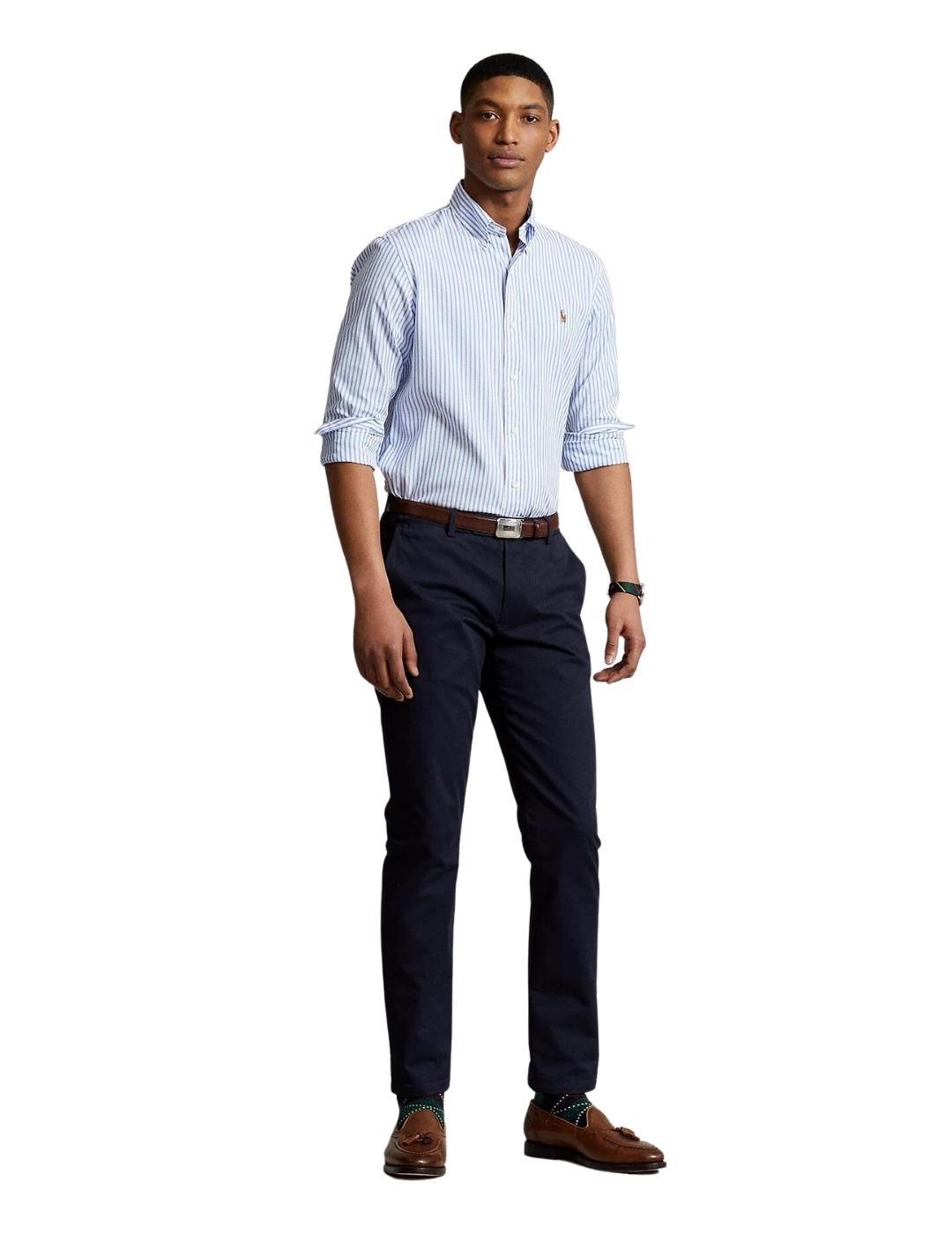 Ralph Lauren Camisa rayas azul y blanco