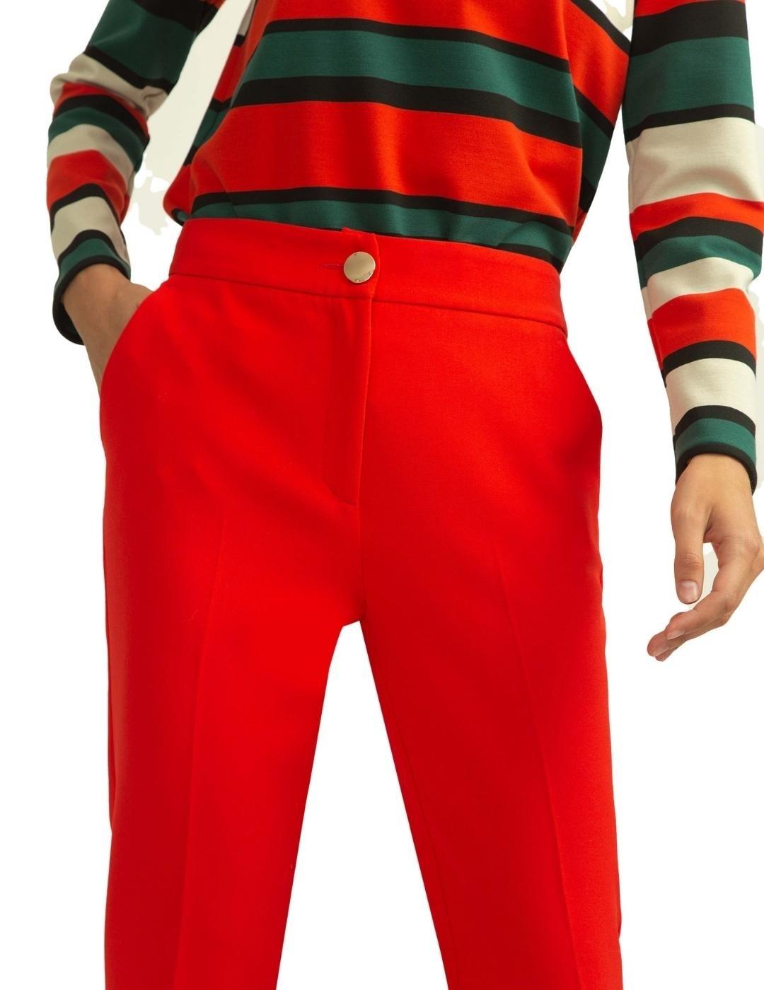 Alba Conde Pantalon Rojo