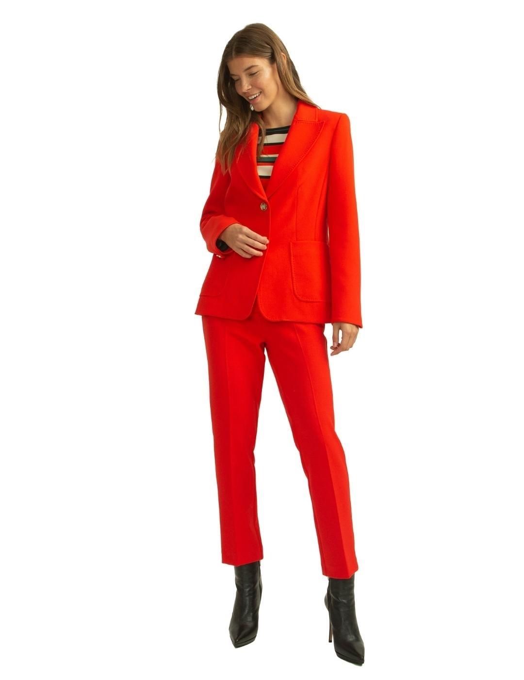 Alba Conde Pantalon Rojo