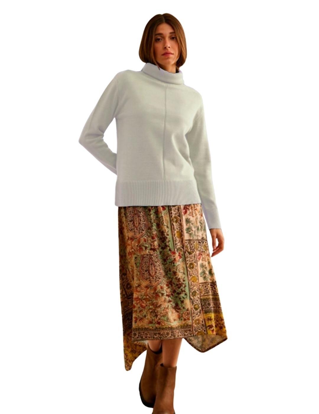 Guitare Jersey De Manga Larga Y Cuello Cisne. Crud